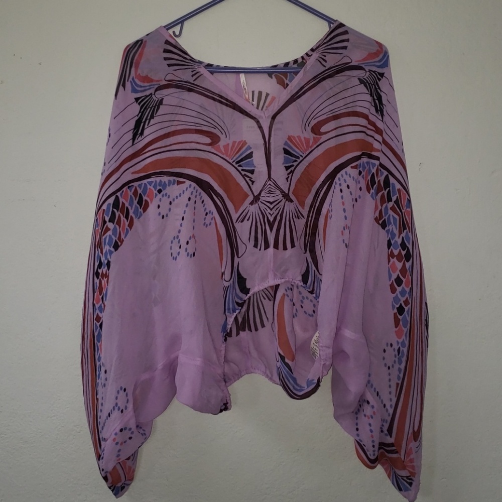 Free People Lilac Flowy Top